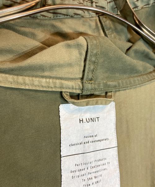 H.UNIT（エイチユニット）H.UNIT (エイチユニット) モッズコート カーキ サイズ:2の古着・服飾アイテム