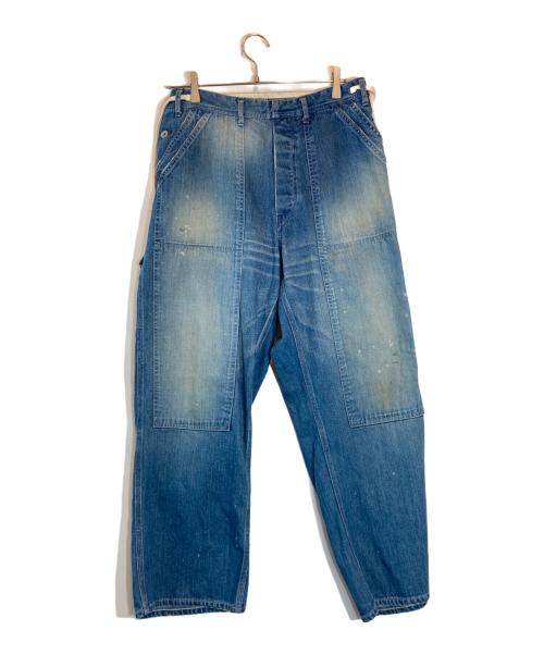 H.UNIT（エイチユニット）H.UNIT (エイチユニット) DENIM SIDE OPEN PAINTER PANT ブルーの古着・服飾アイテム