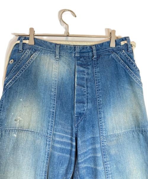 H.UNIT（エイチユニット）H.UNIT (エイチユニット) DENIM SIDE OPEN PAINTER PANT ブルーの古着・服飾アイテム