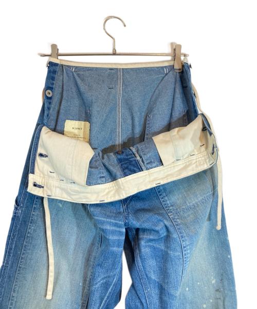 H.UNIT（エイチユニット）H.UNIT (エイチユニット) DENIM SIDE OPEN PAINTER PANT ブルーの古着・服飾アイテム