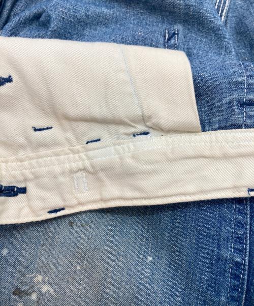 H.UNIT（エイチユニット）H.UNIT (エイチユニット) DENIM SIDE OPEN PAINTER PANT ブルーの古着・服飾アイテム