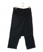 GROUND Yグラウンドワイ）の古着「ラップサルエルイージーパンツ」｜ブラック