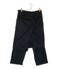 GROUND Y（グラウンドワイ）の古着「ラップサルエルイージーパンツ」｜ブラック