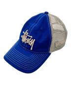 stussy×New Eraステューシー×ニューエラ）の古着「BASIC TRUCKER」｜ブルー
