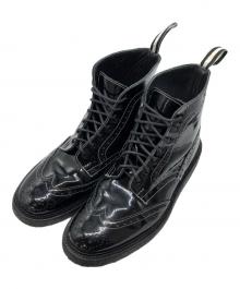 Tricker's×VANQUISH（トリッカーズ×ヴァンキッシュ）の古着「ウィングチップエナメルブーツ」｜ブラック