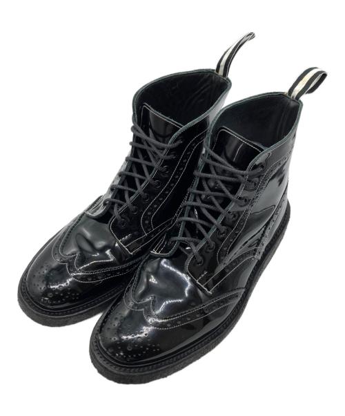 Tricker's（トリッカーズ）Tricker's (トリッカーズ) VANQUISH (ヴァンキッシュ) ウィングチップエナメルブーツ ブラック サイズ:US9.5の古着・服飾アイテム