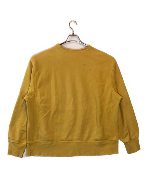 ANCELLM（アンセルム）ANCELLM (アンセルム) DYED DAMAGE SWEAT SHIRT イエロー サイズ:Mの古着・服飾アイテム