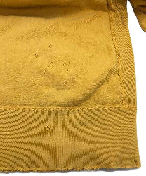 ANCELLM（アンセルム）ANCELLM (アンセルム) DYED DAMAGE SWEAT SHIRT イエロー サイズ:Mの古着・服飾アイテム
