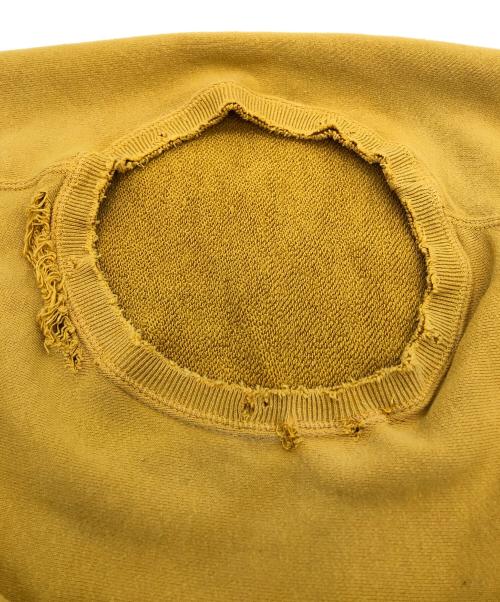 ANCELLM（アンセルム）ANCELLM (アンセルム) DYED DAMAGE SWEAT SHIRT イエロー サイズ:Mの古着・服飾アイテム