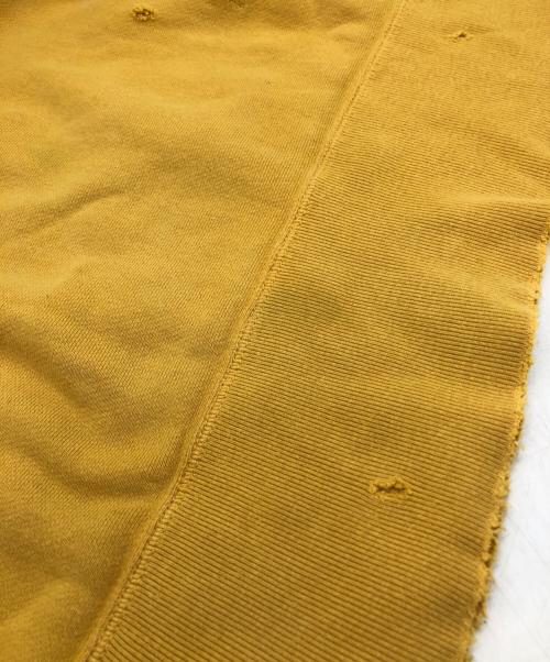 ANCELLM（アンセルム）ANCELLM (アンセルム) DYED DAMAGE SWEAT SHIRT イエロー サイズ:Mの古着・服飾アイテム