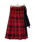 sacai（サカイ）の古着「チェックラッププリーツスカート」｜レッド
