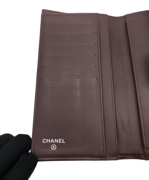 CHANEL（シャネル）CHANEL (シャネル) キャビアスキンロングウォレット ブラックの古着・服飾アイテム