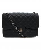 CHANELシャネル）の古着「マトラッセ30 ダブルフラップ」｜ブラック