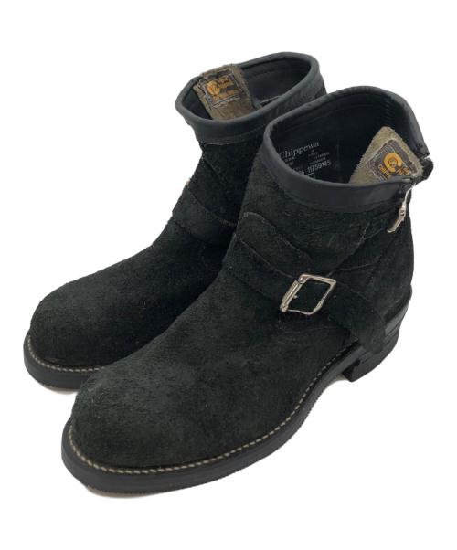 CHIPPEWA（チペワ）CHIPPEWA (チペワ) ブラックスエード エンジニアブーツ ブラック サイズ:7 1/2Eの古着・服飾アイテム