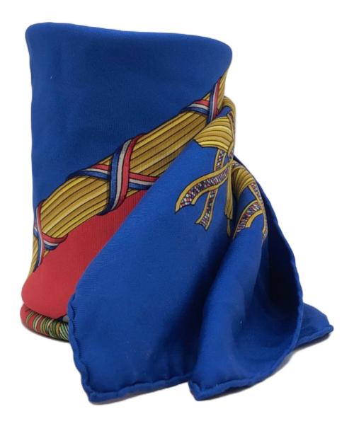 HERMES（エルメス）HERMES (エルメス) シルク大判ストール ブルー サイズ:下記参照の古着・服飾アイテム