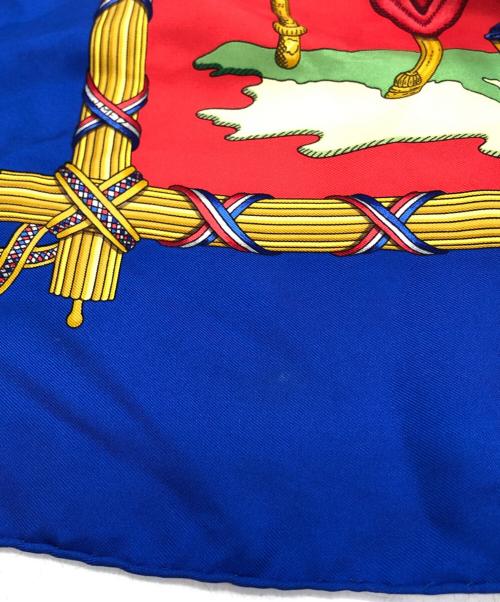 HERMES（エルメス）HERMES (エルメス) シルク大判ストール ブルー サイズ:下記参照の古着・服飾アイテム