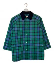 Traditional Weatherwear（トラディショナルウェザーウェア）の古着「タータンチェックハンティングコート」｜ブルーー×グリーン