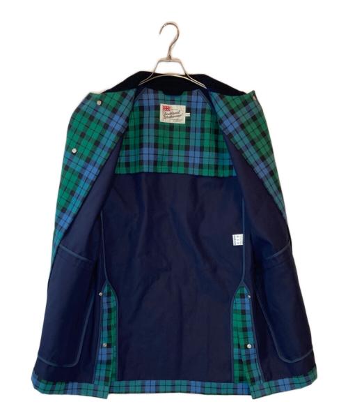Traditional Weatherwear（トラディショナルウェザーウェア）Traditional Weatherwear (トラディショナルウェザーウェア) タータンチェックハンティングコート ブルーー×グリーン サイズ:SIZE 36の古着・服飾アイテム