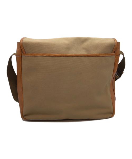 PRADA（プラダ）PRADA (プラダ) キャンバスレザー切替ショルダーバッグ ブラウンの古着・服飾アイテム