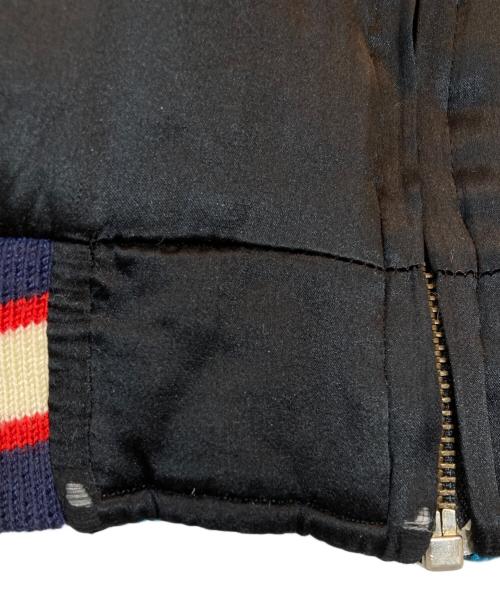 USED（ユーズド）USED (ユーズド) ヴィンテージリバーシブル刺繍スカジャン ブルー×ブラック サイズ:下記参照の古着・服飾アイテム