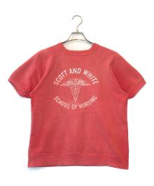 USED（ユーズド）の古着「ヴィンテージスクール半袖スウェット」｜レッド