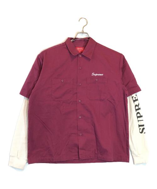 SUPREME（シュプリーム）Supreme (シュプリーム) Thermal Work Shirt パープル サイズ:Mの古着・服飾アイテム
