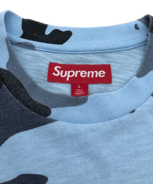 SUPREME（シュプリーム）Supreme (シュプリーム) Collegiate Appliqué S/S Top ブルー サイズ:Lの古着・服飾アイテム