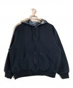 SUPREMEシュプリーム）の古着「Reversible Work Zip Up Hooded Sweatshirt（リバーシブルワークジップアップフーデッドスウェットシャツ）」｜ネイビー×ブルー