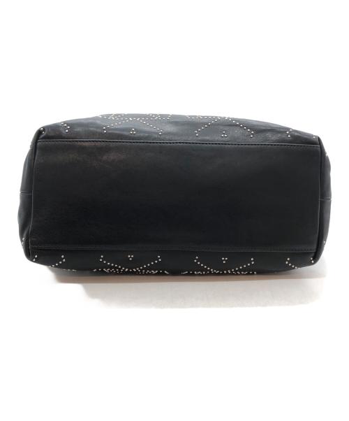 JIMMY CHOO（ジミーチュウ）JIMMY CHOO (ジミーチュウ) スタースタッズ レザートートバッグ ブラックの古着・服飾アイテム