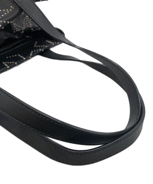 JIMMY CHOO（ジミーチュウ）JIMMY CHOO (ジミーチュウ) スタースタッズ レザートートバッグ ブラックの古着・服飾アイテム