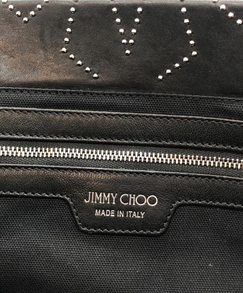 JIMMY CHOO（ジミーチュウ）JIMMY CHOO (ジミーチュウ) スタースタッズ レザートートバッグ ブラックの古着・服飾アイテム