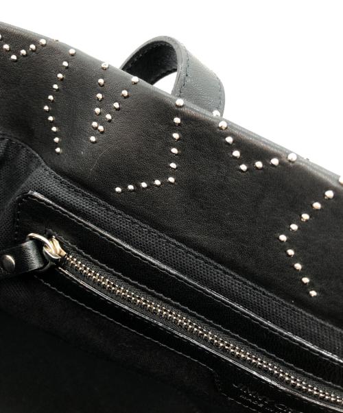 JIMMY CHOO（ジミーチュウ）JIMMY CHOO (ジミーチュウ) スタースタッズ レザートートバッグ ブラックの古着・服飾アイテム