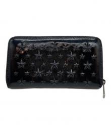 JIMMY CHOO（ジミーチュウ）の古着「エナメル スタースタッズ 長財布」｜ブラック