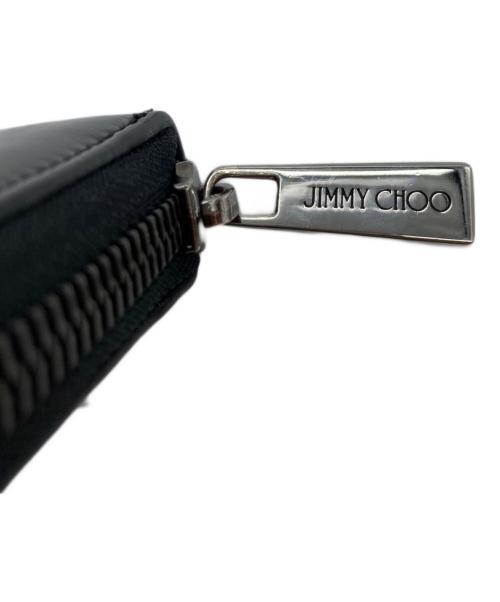 JIMMY CHOO（ジミーチュウ）JIMMY CHOO (ジミーチュウ) エナメル スタースタッズ 長財布 ブラック サイズ:下記参照の古着・服飾アイテム