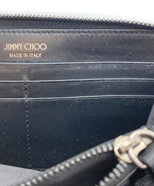 JIMMY CHOO（ジミーチュウ）JIMMY CHOO (ジミーチュウ) エナメル スタースタッズ 長財布 ブラック サイズ:下記参照の古着・服飾アイテム