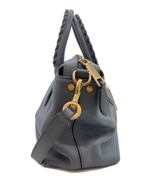 MARC JACOBS（マークジェイコブス）MARC JACOBS (マークジェイコブス) NOHO E/W ミディアムトートバッグ ブルーの古着・服飾アイテム