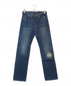 LEVI'S VINTAGE CLOTHINGリーバイス ビンテージ クロージング）の古着「501XX 1947年 復刻モデル ヴィンテージリペア加工デニムパンツ」｜インディゴ