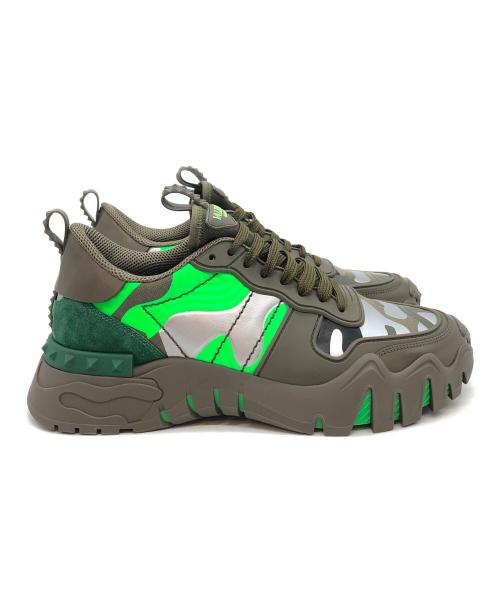 VALENTINO（ヴァレンティノ）VALENTINO (ヴァレンティノ) ノガラヴァーニ ロックスタッズ レザー スニーカー カーキ サイズ:41の古着・服飾アイテム
