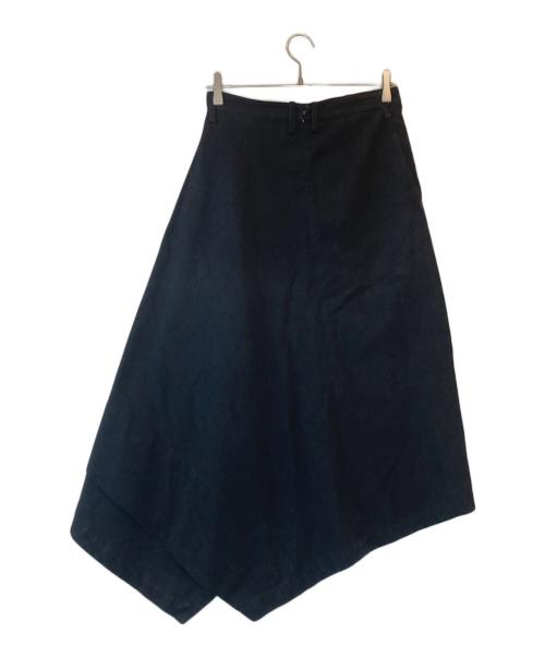 RAGNE KIKAS  YOHJI YAMAMOTO（ラグネ・キカス ヨウジヤマモト）RAGNE KIKAS  YOHJI YAMAMOTO (ラグネ・キカス ヨウジヤマモト) アシンメトリースカート ブラック サイズ:2の古着・服飾アイテム
