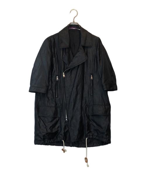 Y's（ワイズ）Y's (ワイズ) 2WAYスリーブリネン混ジャケット ブラック サイズ:1の古着・服飾アイテム