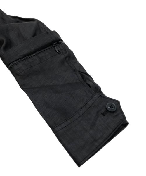 Y's（ワイズ）Y's (ワイズ) 2WAYスリーブリネン混ジャケット ブラック サイズ:1の古着・服飾アイテム