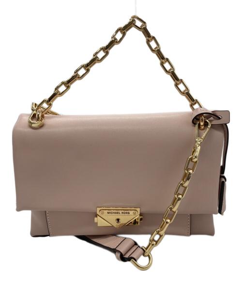 MICHAEL KORS（マイケル・コース）MICHAEL KORS (マイケル・コース) チェーンストラップ2WAYワンショルダーバッグ ピンクの古着・服飾アイテム
