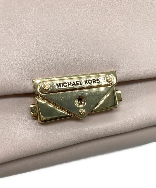 MICHAEL KORS（マイケル・コース）MICHAEL KORS (マイケル・コース) チェーンストラップ2WAYワンショルダーバッグ ピンクの古着・服飾アイテム