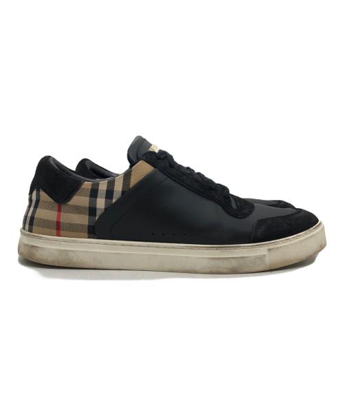 BURBERRY（バーバリー）BURBERRY (バーバリー) ローカットスニーカー ブラック サイズ:42の古着・服飾アイテム