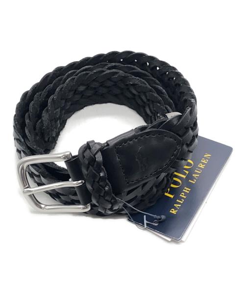 POLO RALPH LAUREN（ポロ・ラルフローレン）POLO RALPH LAUREN (ポロ・ラルフローレン) 編込みベルト ブラック サイズ:32 未使用品の古着・服飾アイテム