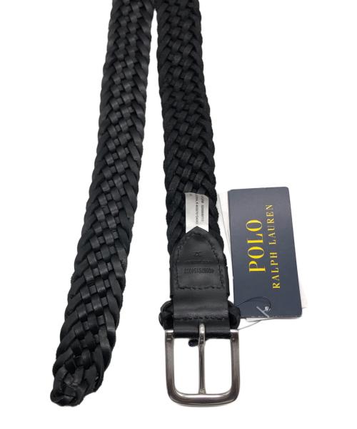 POLO RALPH LAUREN（ポロ・ラルフローレン）POLO RALPH LAUREN (ポロ・ラルフローレン) 編込みベルト ブラック サイズ:32 未使用品の古着・服飾アイテム