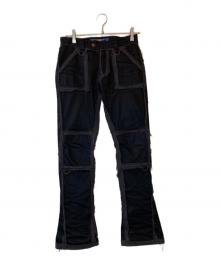 blackmeans（ブラックミーンズ）の古着「ダメージ加工スキニーデニム」｜ブラック