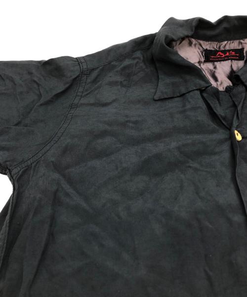 Hysteric Glamour（ヒステリックグラマー）Hysteric Glamour (ヒステリックグラマー) FIRE SKULL ALOHA SHAIRT ブラック サイズ:FREEの古着・服飾アイテム
