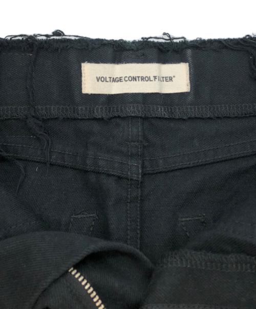 VOLTAGE CONTROL FILTER（ヴォルテージ コントロール フィルター）VOLTAGE CONTROL FILTER (ヴォルテージ コントロール フィルター) Leg Cutout Bondage Denim Skirt ブラック サイズ:Sの古着・服飾アイテム