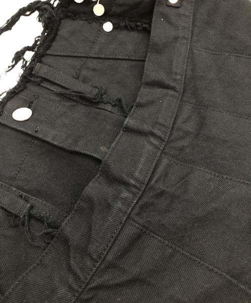 VOLTAGE CONTROL FILTER（ヴォルテージ コントロール フィルター）VOLTAGE CONTROL FILTER (ヴォルテージ コントロール フィルター) Leg Cutout Bondage Denim Skirt ブラック サイズ:Sの古着・服飾アイテム